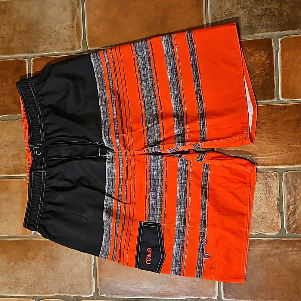 Striped Swim Trunks